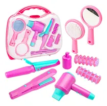 Comprar Juego De Peluquería Para Niñas Con Accesorios Y Espejo Portá