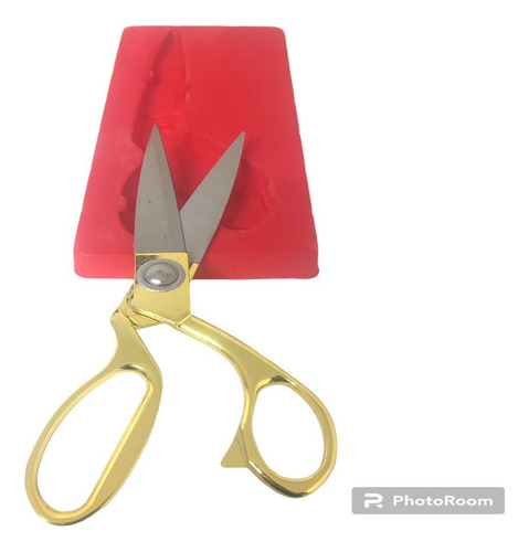 1 Tesoura Alfaiate Profissional Tecido Aço Inox Grande Cor Dourado