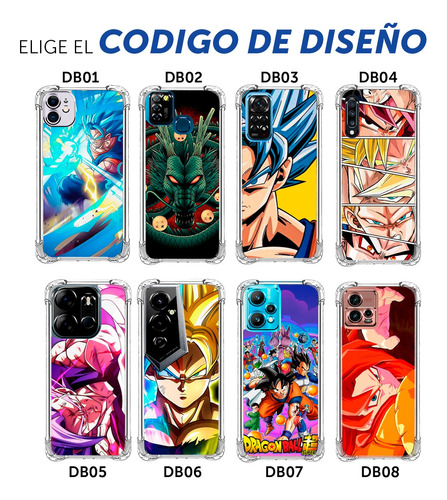 Forro Antigolpes Dragon Ball Tecno Todos Los Modelos