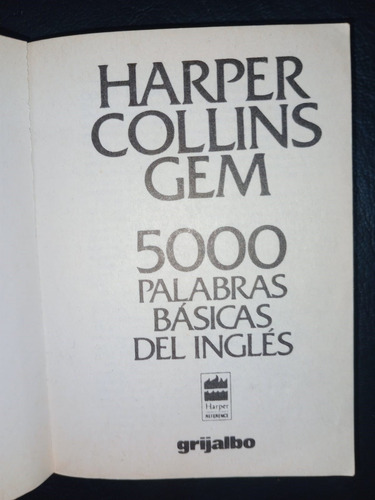 5000 Palabras Básicas Del Inglés Harper Collins Gem