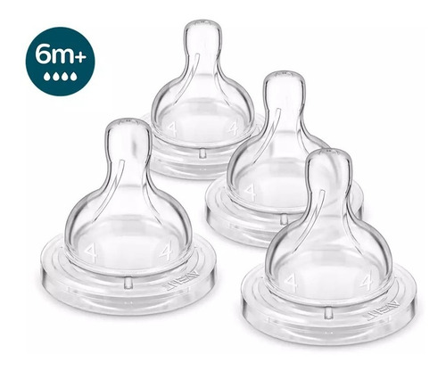 Tetina Philips Avent Anticólico Flujo Rápido 4pz
