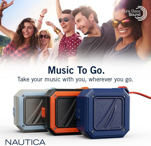 Nautica Altavoz Portátil Bluetooth, Altavoz Inalámbrico Imp Color Color: Blanco Roto, Blanco Roto 110v