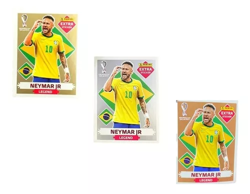 Kit 4 Figurinhas Neymar Legend Copa 2022 Simil