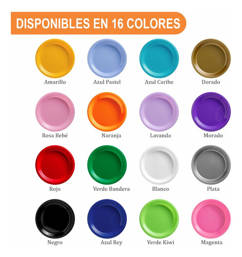 Plato Grande De Plástico Desechable Granmark - 40 Piezas