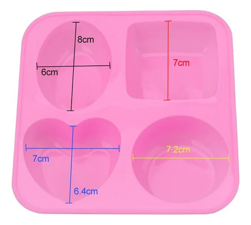 Molde Mixto Cuadrado Corazon Circulo Ovalado Para Jabon 