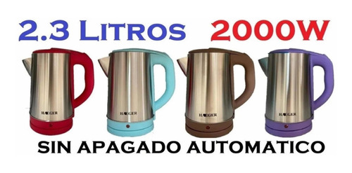 Hervidor Eléctrico Tetera Agua Caliente Calentador Té Café