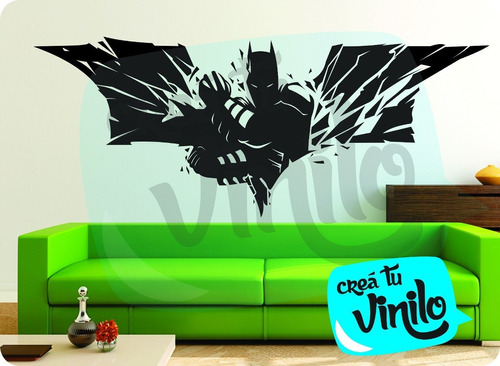 Vinilo Infantil Batman Mural Murcielago Decorativo 150cm