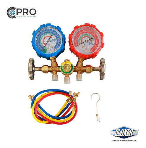 4 Manifold Con Mirilla Para R22, R12 R134, 404a Cxct-536n
