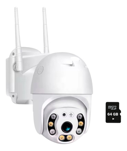 Cámara Seguridad Ip Domo Ptz 360º Exterior Full Hd + Sd 64gb