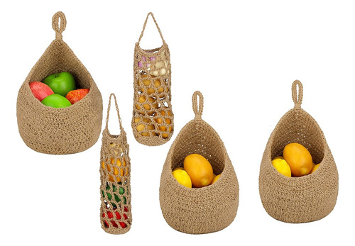 Cestas Colgantes De Frutas Para Cocina, Cesta De Pared Colga