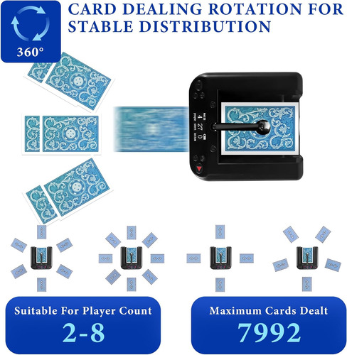 Distribuidor Automático De Cartas, Rotación De 360°, 2...
