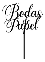 Comprar Cake Topper Adorno Torta - Bodas De Papel Adorno Torta