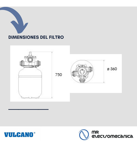 Vulcano Pileta 35000 L Fibra De Vidrio - Kit Super Completo
