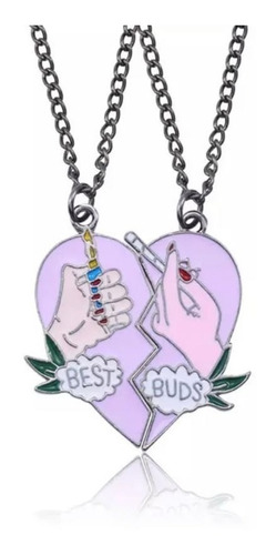 Collares Mejores Amigas Fumadores Cigarro Bff Friends 420