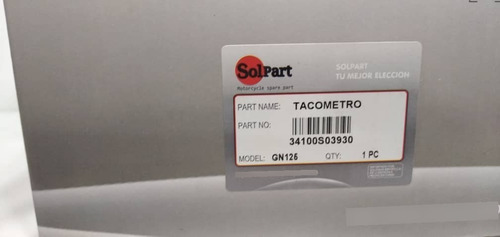 Imagen 3 de 3 de Tacometro Gn-125 Solpart
