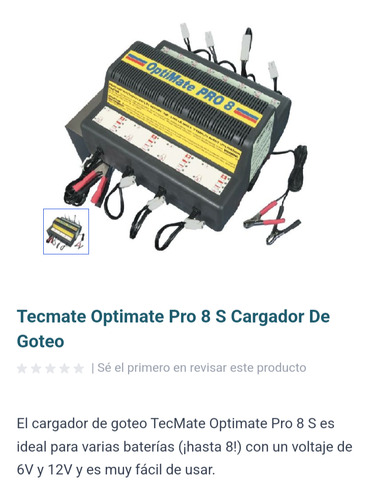 Tecmate Optimate Pro 8 S Cargador De Goteo