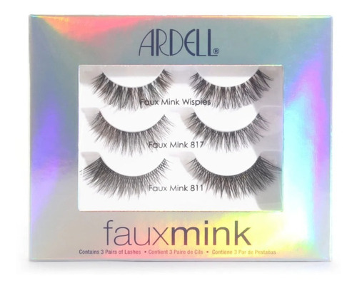 Pestañas Ardell Fauxmink Variedad Wispies + 817 + 811