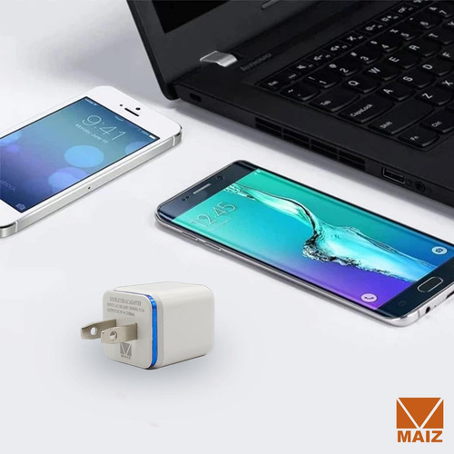 Adaptador Cubo Cargador 2.1a Pared 2 Puertos Usb Mayoreo