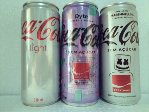 Coca Cola Marshmello´s + Byte + Light 310ml Edição Limitada