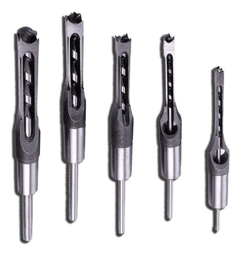 5 Brocas Escareadas Quadradas Chisel Mortise Para Madeira