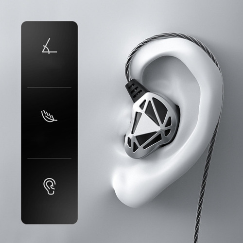 Auriculares Con Cable Aislamiento De Ruido De 3,5 Mm Gris