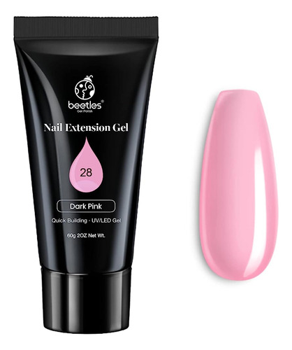 Beetles Poly Extension Gel Kit, 60g Rose Petal Builder Gel N