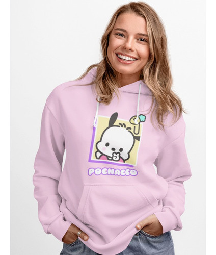 Poleron Unisex Hello Kitty Pochacco Foto Algodon Estampado