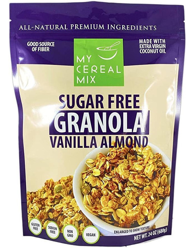Sugar Free Granola - Vanilla Almond (non-gmo, Glute.