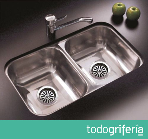 Pileta De Cocina Doble Acero 430 Johnson 59x34x13 Cc28b