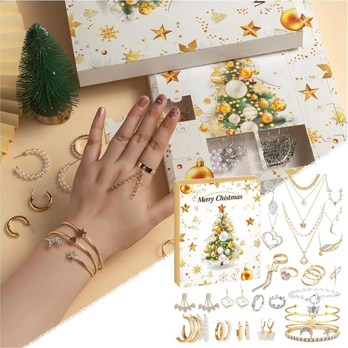 Navidad Adornos, Joyero De Navidad Con 24 Compartimentos