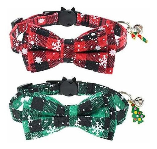 2 Pack De Ruptura Collar Del Gato Con Corbata De Lazo L...