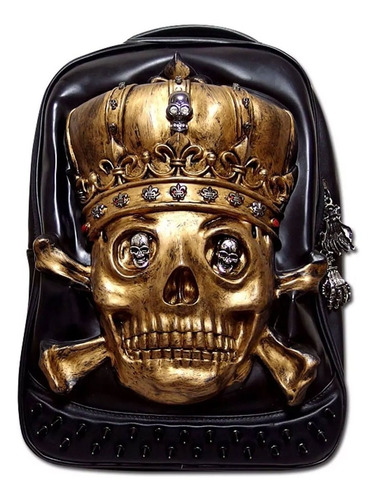 Mochila De Diseño Rey Calavera / Skull Gotica