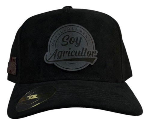Gorra Orgullosamente Agricultor + Tractor Placa Wiki Caps Negro Broche Ajustable