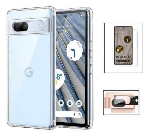 Case Funda Protector Para Google Pixel 8 Mica Pantalla Camar