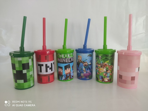 20 Copos 200ml Minecraft
