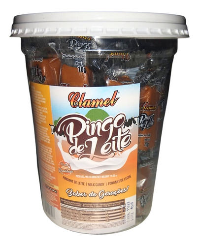 Doce Pingo De Leite Clamel 500g - Pote Com 50 Unidades