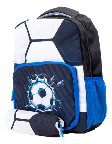 Mochila Futbol Infantil Jardin Escolar Niño Porta Botella