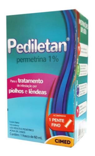 Loção Pediletan Para Piolhos E Lêndeas 60ml + Pente Fino