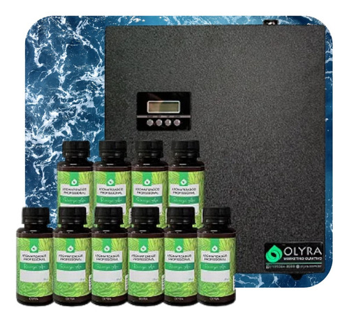 Kit Máquina Aromatizadora Ultra + 1 Refil Air 1000 Ml Olyra Cor Oceano
