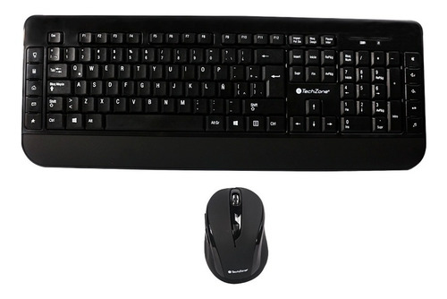 Teclado Y Mouse Inalámbrico Diseño Ergonómico Y Confortable Color del teclado Negro