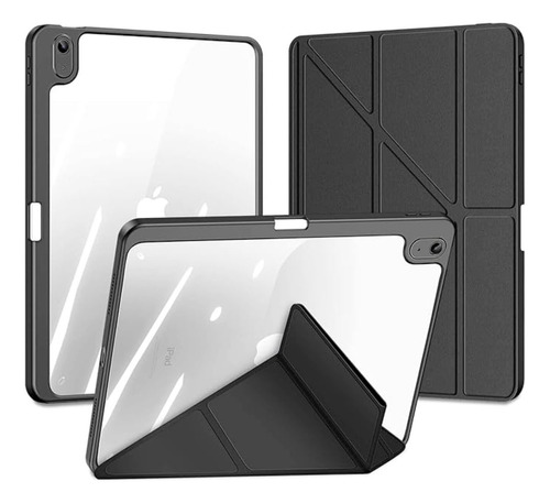 Capa Case Para iPad Air 5 Transparente Magnética Destaca Dux Cor Preto