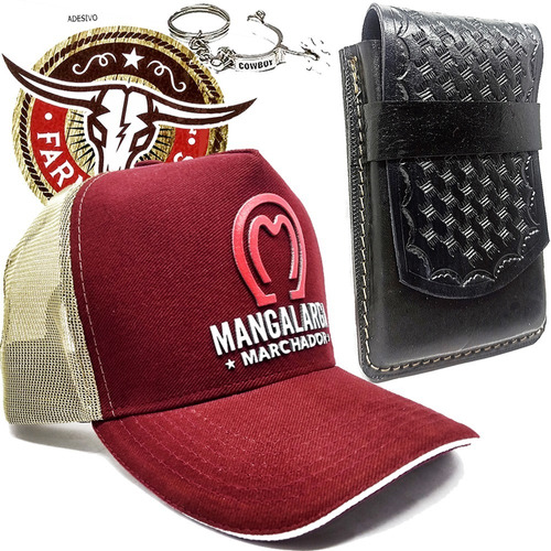 Conjunto Presente Mangalarga Bone + Bainha Celular + Adesivo