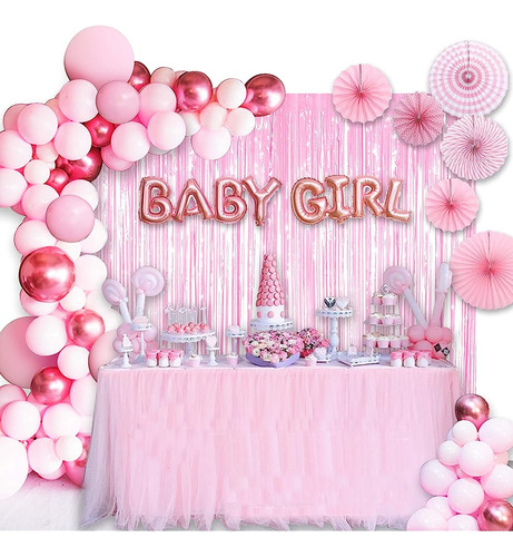 Decoraciones De Baby Shower Para Niña: Globos De Niña De 10 