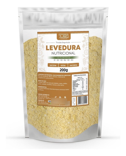 Levedura Nutricional Em Flocos 200g Alta Qualidade Premium