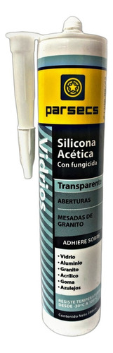 Cartucho Silicona Acetica 280 Cm3 Blanca Antihongo Parsecs Color Blanco