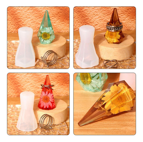 4 Soportes For Anillos, Modelo De Joyería De Silicona,