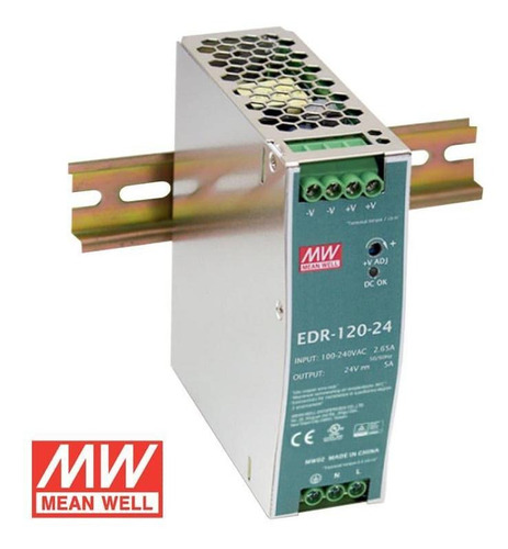 Fuente De Poder Mean Well Edr-120-48 Riel Din 48vdc 120w 2.5