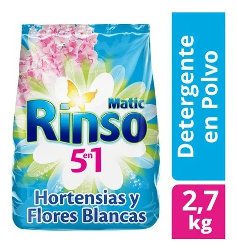 Rinso Detergente En Polvo Hortensias Y Flores Blancas 2,7kg