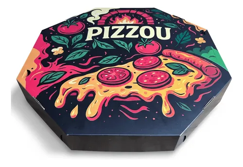 Caixa Pizza 35cm Oitavada Resistente E Estampada - 25un | MercadoLivre