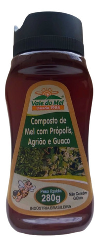 Mel Com Própolis Agrião E Guaco Puro 100% Natural Sem Glúten